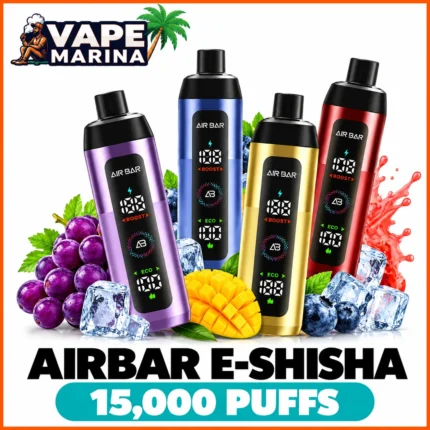 Air Bar E-Shisha 15000 puffs 3mg shisha disposable vapes with Eco and Boost display