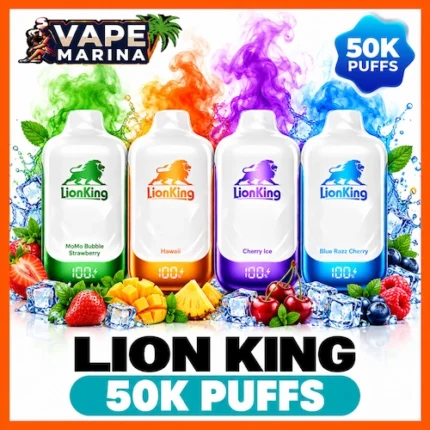 JNR Lion King 50000 puffs disposable vapes with smart display