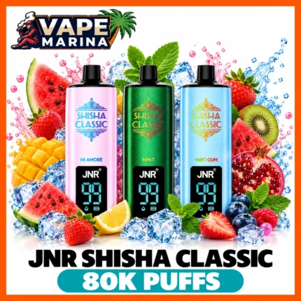 JNR Shisha Classic 80000 puffs 3mg shisha disposable vapes with display