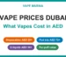 Vape prices in Dubai: disposable vapes, pod kits and e-liquids compared in AED